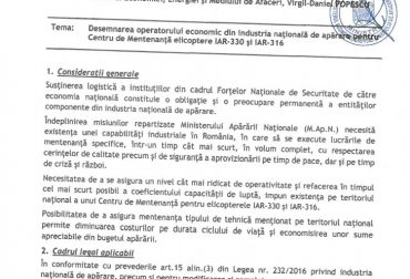 Memorandum-Centru de mentenanta IAR SA0001